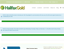 Tablet Screenshot of halifaxgold.ca